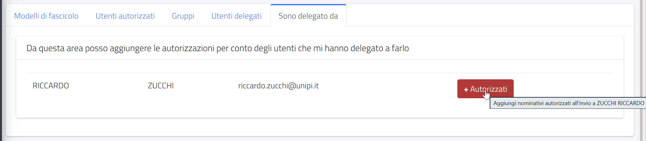 Aggiunta firmatari al rettore